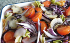 Salada de Fusilli Tricolor com Cogumelos