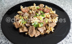 Fusilli com Carne e Ervilhas