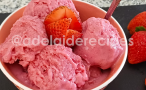 Gelado de Morango: 2 Ingredientes