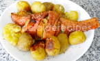 Peixe Vermelho Assado com Batatas a Murro