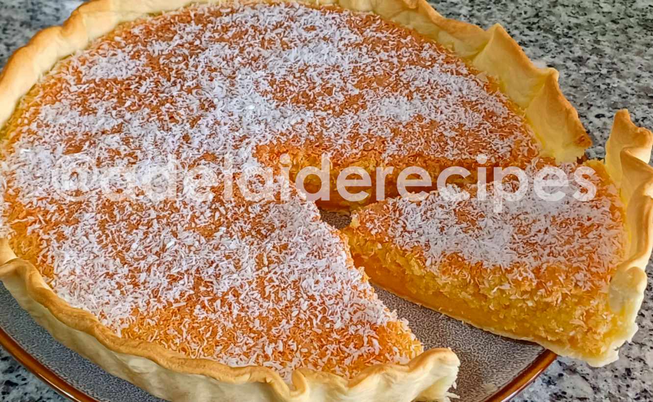 Tarte de Coco e Laranja (sem glúten e sem lactose)